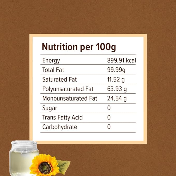 Cold Pressed Sunflower Oil | 1 litre | PET Bottle | Cooking Oil | High in Antioxidants, Delicious & Healthy