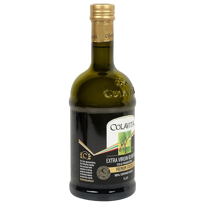 Extra Virgin Olive Oil (1L) | Cold Pressed Oil from Italian grown Olives | Premium Olive Oil for Cooking, Dips and Marinades | Timeless Bottle Pack