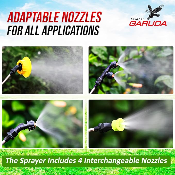 SHARP GARUDA Battery Sprayer For Agriculture 16L - High-Performance Spray Pump For Efficient Farming And Gardening Tasks, Single Motor 12V 8Ah Spray Machine For Agriculture, White