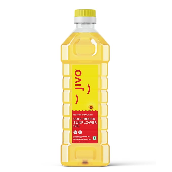 Pressed Unrefined Sunflower Oil - 1 Litre | Chemical-Free Oil for Cooking | Ideal for Roasting, Frying, Baking, and All Types of Cuisines