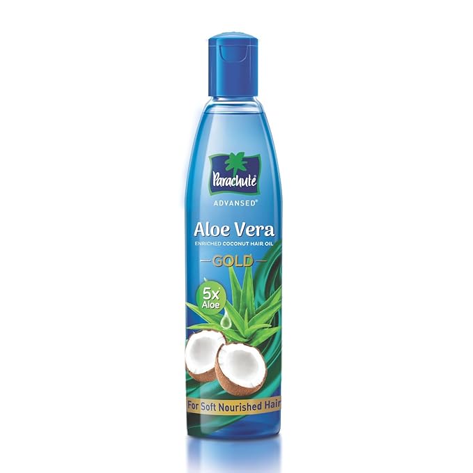 Aloe Vera Enriched Coconut Hair Oil Gold | 5X Aloe Vera With Coconut | Makes Hair Sooperr Soft | 600ml