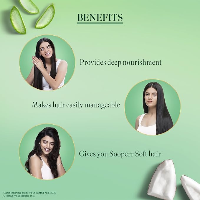 Aloe Vera Enriched Coconut Hair Oil Gold | 5X Aloe Vera With Coconut | Makes Hair Sooperr Soft | 600ml