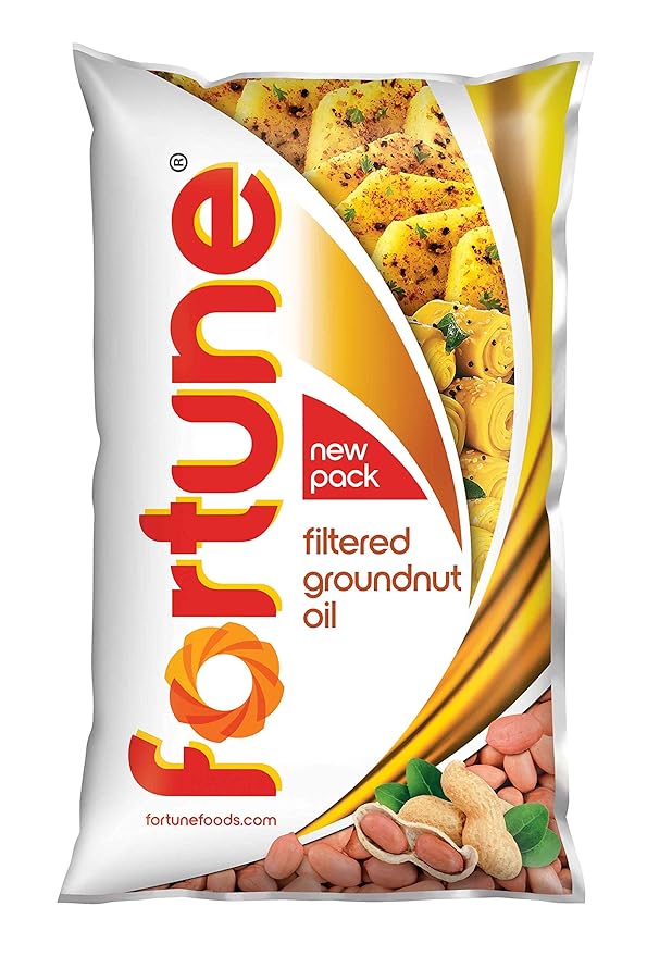 Filtered Groundnut Oil | 100% Pure & Natural Edible Oil | 870g / 1L Pouch[Weight May Vary]