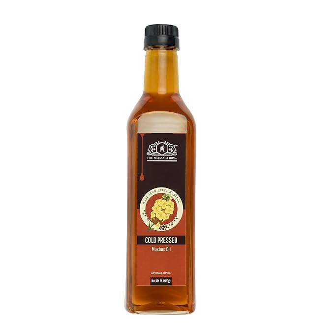 Natural Cold Pressed Kacchi Ghani Black Mustard Oil 1 L (Pack of 1), Kali Sarso ka Tel, Plastic Bottle, Kolhu, Chekku, Cholestrol Free, Vegan Cooking Oil, Preservative and Gluten Free