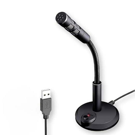 Drumstone (𝟏𝟓 𝐘𝐞𝐚𝐫𝐬 𝐖𝐚𝐫𝐫𝐚𝐧𝐭𝐲 USB Computer Microphone – Plug & Play Desktop Mic for PC & Laptop – Ideal for Streaming, Podcasting, Recording, Online Meetings, Voiceovers & Gaming