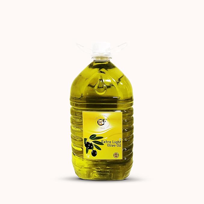 Extra Light Olive Oil 5L | Pure & Healthy Cooking Oil | Ideal for Indian Cuisine, Frying, Baking, Salad Dressing | Rich in MUFA, Low Absorption | PET Bottle Family Pack