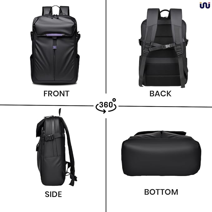WALKENT Premium 15.6" Laptop Bag | Anti-Theft | Special Waterproof Fabric & Zipper | Side Pocket | For Office, College - Dia, 25Ltrs, 2 Compartment, 8 Pockets