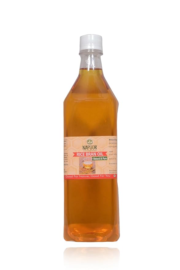Organics Rice Bran Oil suitable for Stir & Deep Frying | Improves Heart Health, Reduces Cholesterol, has Low Calorie | Zero Budget Natural Farming containing Oryzanol | 1L
