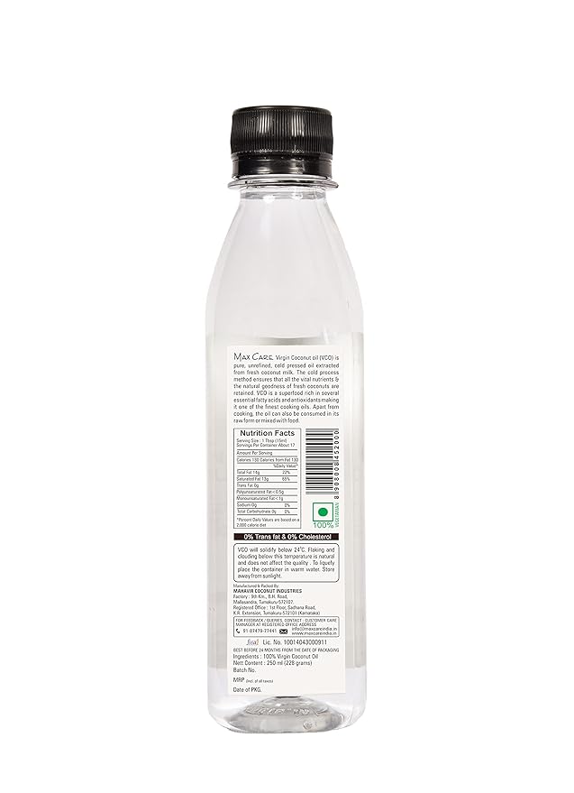 Virgin Coconut Oil (Cold Pressed) 250ML
