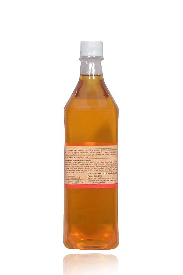 Organics Rice Bran Oil suitable for Stir & Deep Frying | Improves Heart Health, Reduces Cholesterol, has Low Calorie | Zero Budget Natural Farming containing Oryzanol | 1L