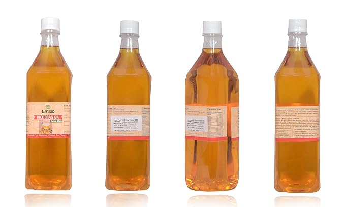 Organics Rice Bran Oil suitable for Stir & Deep Frying | Improves Heart Health, Reduces Cholesterol, has Low Calorie | Zero Budget Natural Farming containing Oryzanol | 1L