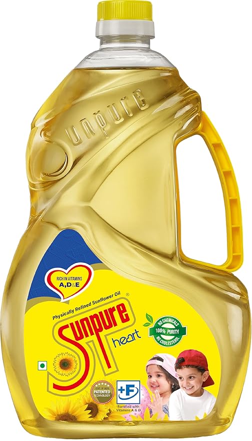Heart Physically Refined Preservatives Free Sunflower Oil 2L