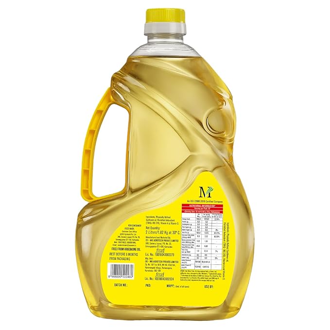 Heart Physically Refined Preservatives Free Sunflower Oil 2L