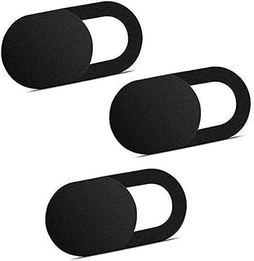 LIRAMARK Webcam Cover Slide, Ultra Thin Laptop Camera Cover Slide Blocker for Computer MacBook Pro iMac PC Tablet (Pack of 3) Black