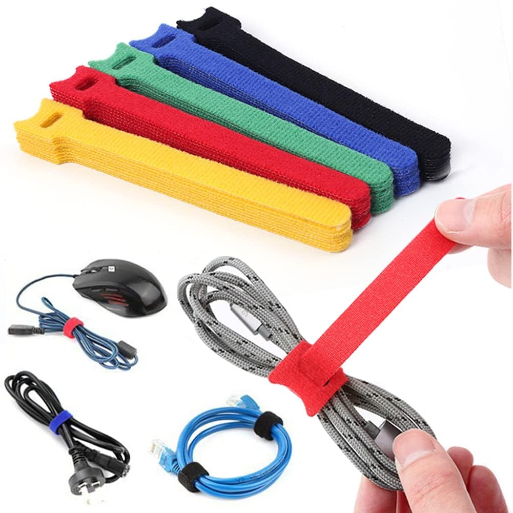 Cable Ties Reusable Adjustable Cord Straps Cable Organizer Cord Wrap Management Wire Ties Electronics Accessories (30)