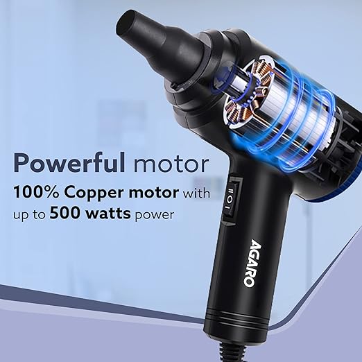 AGARO Compressed Air Duster, AD1719, Air Blower, 48000RPM, Variable Speed, Copper Motor, Air Spray/Blower for Electronics & Inflatables, Compressed Air Duster for Home, Car, Office