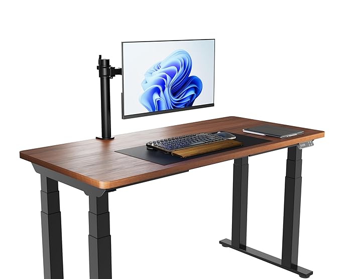 Amazon Basics Monitor Stand, Height Adjustable Arm Mount- Steel