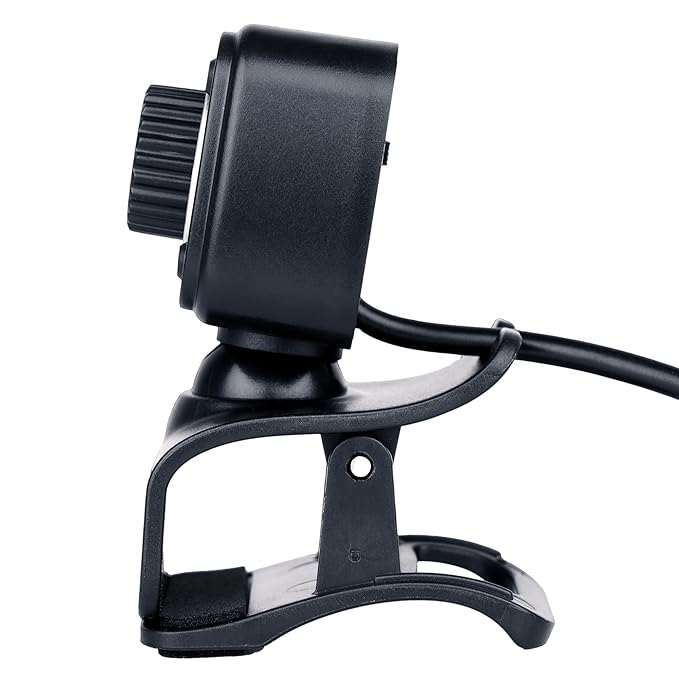 Zebronics Zeb-Crystal Clear Web Camera, 0.3 MP with USB with 3P Lens,Built-in Microphone,Auto White Balance,Night Vision and Manual Switch for LED (Black)