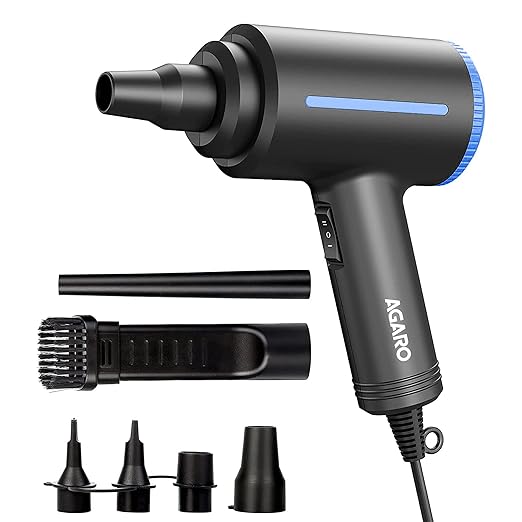 AGARO Compressed Air Duster, AD1719, Air Blower, 48000RPM, Variable Speed, Copper Motor, Air Spray/Blower for Electronics & Inflatables, Compressed Air Duster for Home, Car, Office