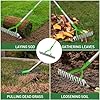 Dual-Edge Garden Rake - 170CM Farming Thatch Rake - Alloy Steel Adjustable Handle - Gardening Rake Loosening Soil & Cleaning Grass - Heavy Duty Agriculture Tool - Suitable for Garden & Lawn