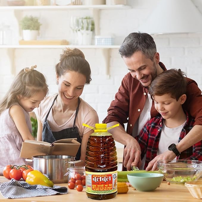 Kacchi Ghani Cold Pressed Mustard Oil 5 Litre | Wood Pressed Kolhu Chekku Sarso Tel | Pure & Unrefined Black Mustard Oil | High Aroma & Pungency | No Chemicals | For Cooking, Pickles